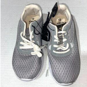 Athletic Works Girls Sneakers Shoes Size 13 Gray White New w/Tags!